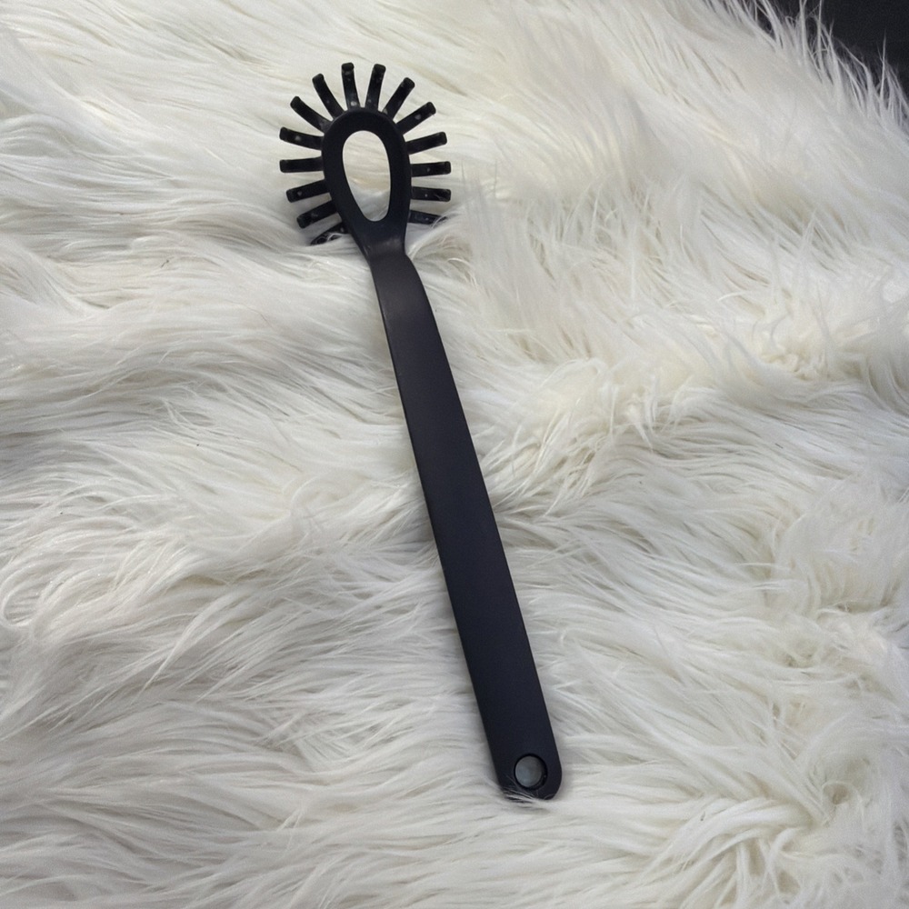 Ikea 365+ Black Nylon Pasta Spaghetti Noodle Server Fork 11" Spain RETIRED